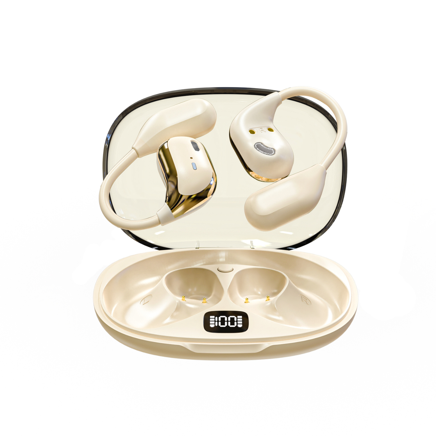 GX15 Bluetooth Headphones Digital Display with LED Battery Indicator Headphones for Sports