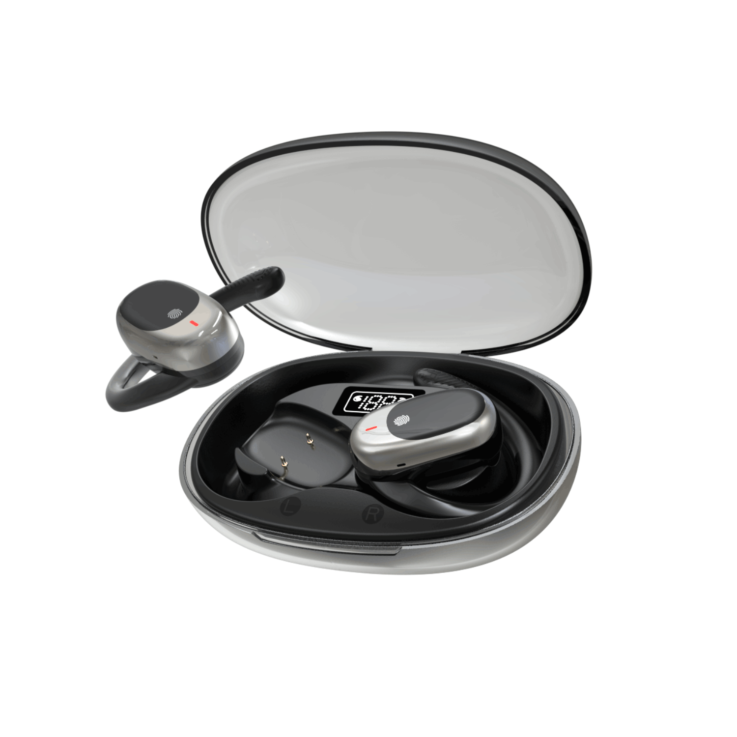 JM11 Bluetooth Headphones Sports Wireless Headphones with Comfortable Earbuds, LED Battery Indicator,