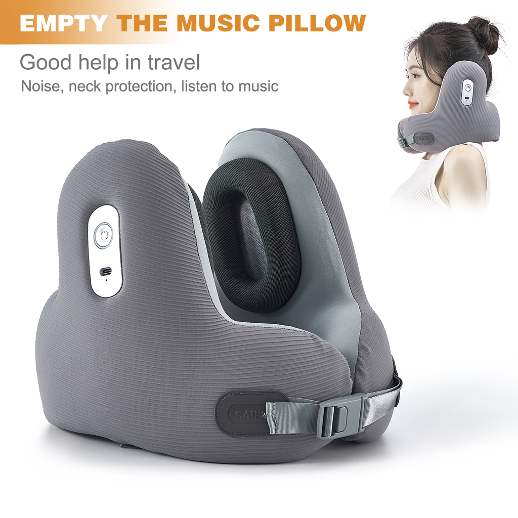 2026 New 2-in-1 Bluetooth Headphones Travel Neck Pillow Ergonomic with Bluetooth Function