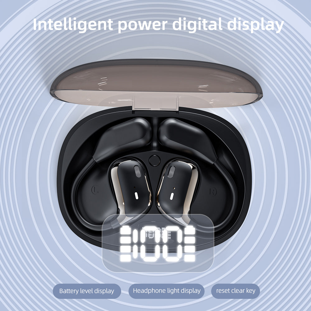 GX15  AI Translation Headphones Digital Display with LED Battery Indicator for Sports Running Headphones