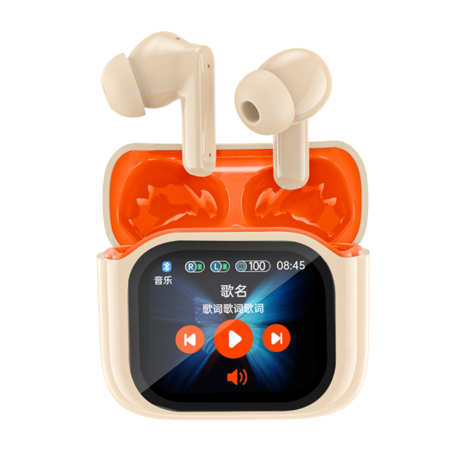 GX19 TWS Bluetooth Headphones with Touch Screen, Active Noise Cancellation,  AI Translator Function