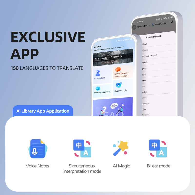 GX19 TWS Bluetooth Headphones with Touch Screen, Active Noise Cancellation,  AI Translator Function