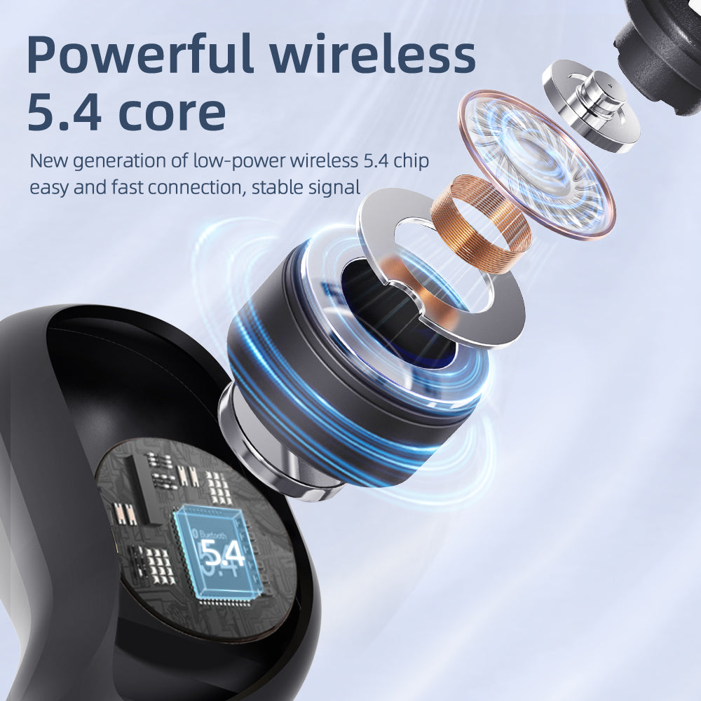 GX15 Bluetooth Headphones Digital Display with LED Battery Indicator Headphones for Sports