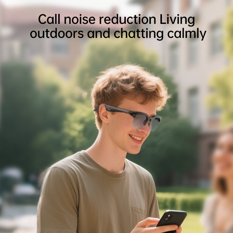 GX89 Sunglasses Bluetooth Headphones with LED Battery Indicator, UV Protection