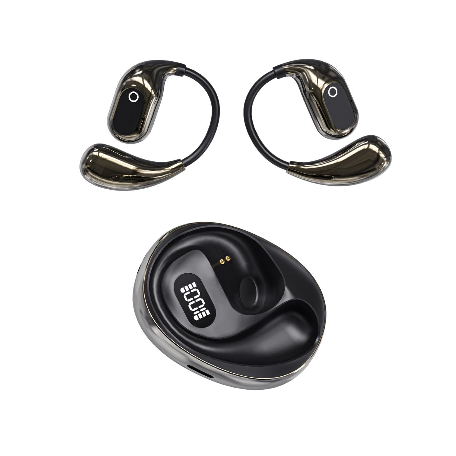 GX99 OWS Sports Bluetooth Headphones Digital Display Sports Headphones