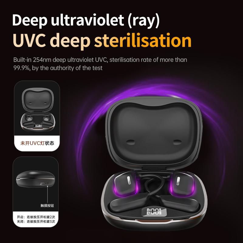 GX20 Bluetooth Headphones Low Latency Digital Display IPX5 with Music and Game Mode