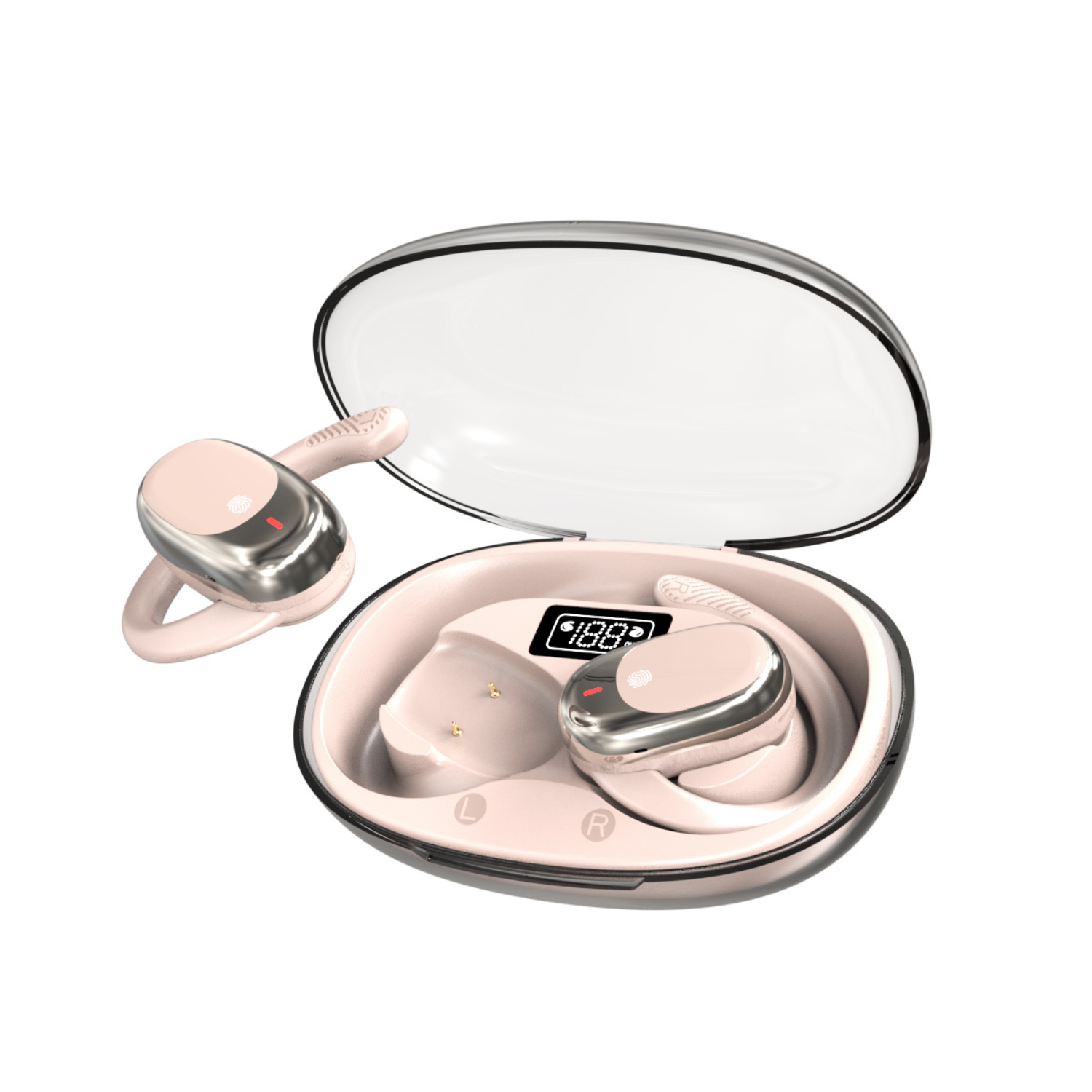 JM11 Bluetooth Headphones Sports Wireless Headphones with Comfortable Earbuds, LED Battery Indicator,