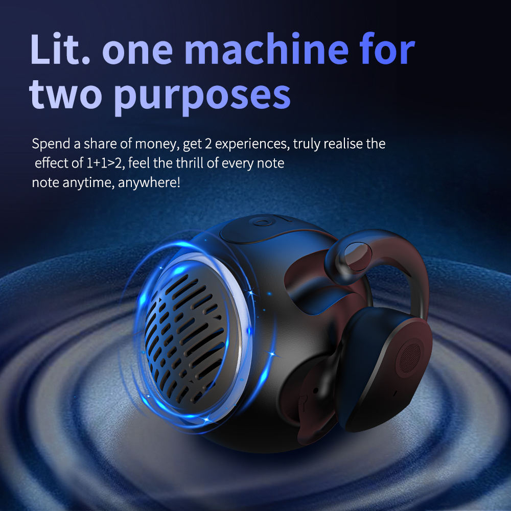 JM13PRO 2-in-1 True Wireless Speaker Bluetooth Headphones Heavy Bass Ambient Light