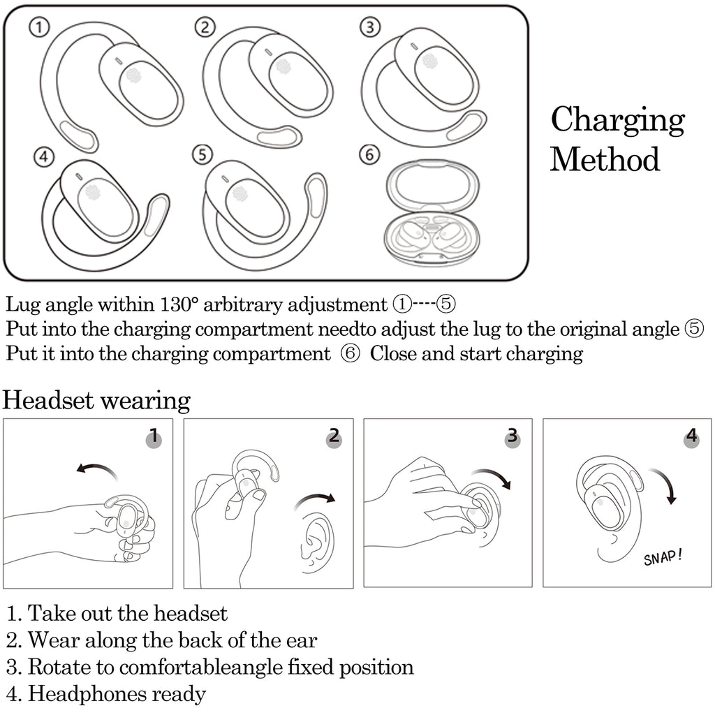 JM10 Bluetooth Headphones with Real-Time AI Translation in 156 Languages, App Support and AI Assistant