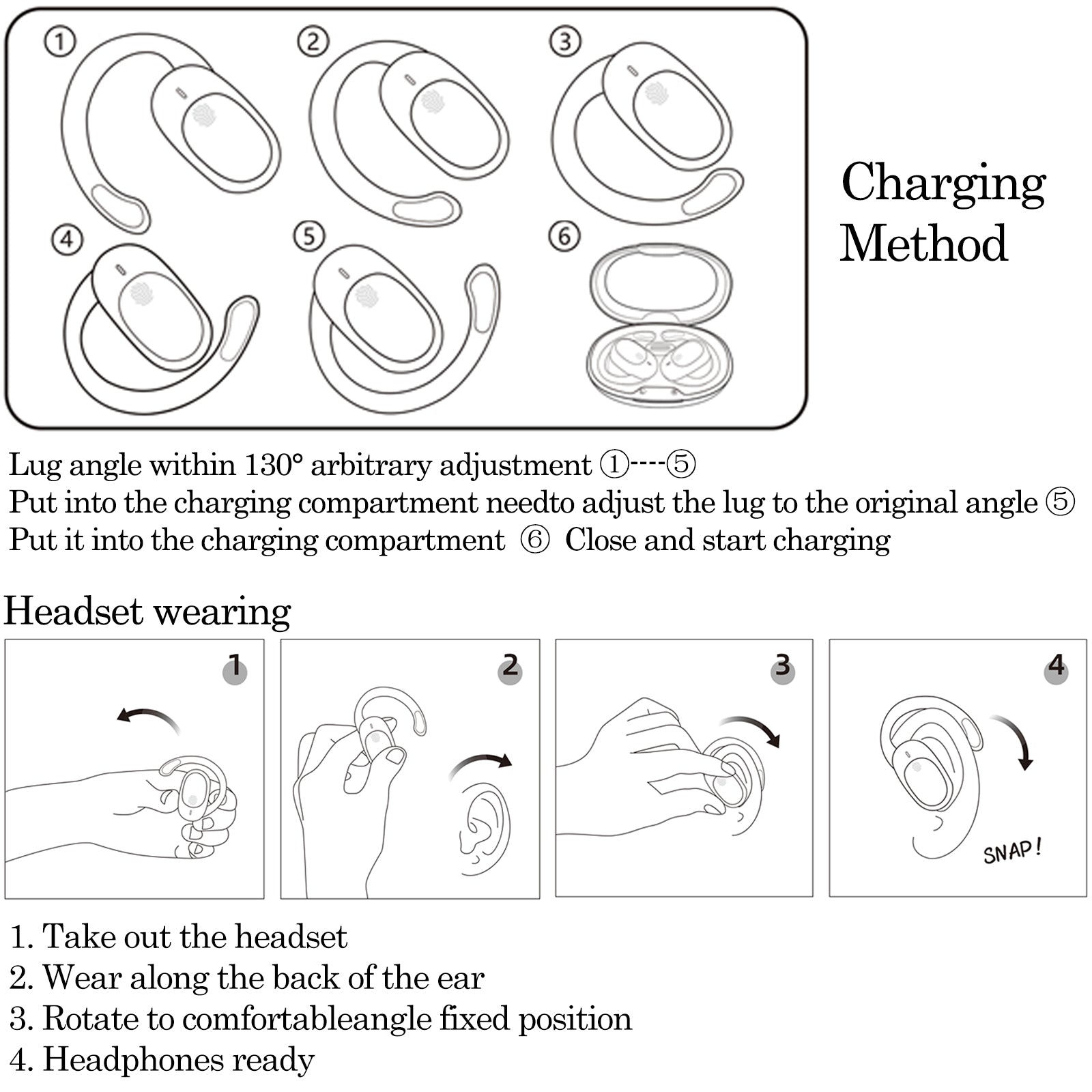 JM10 Bluetooth Headphones with Real-Time AI Translation in 156 Languages, App Support and AI Assistant