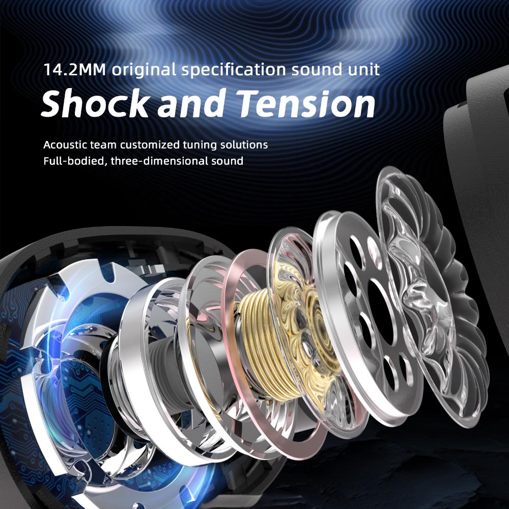 JM11 Bluetooth Headphones Sports Wireless Headphones with Comfortable Earbuds, LED Battery Indicator,